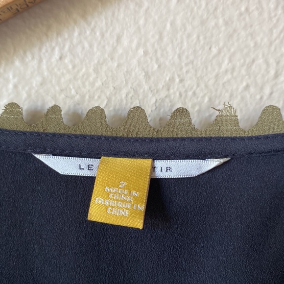 Leifsdottir (Anthro) Olive and black lace ankle length jumper with scalloped hem - Picture 11 of 16